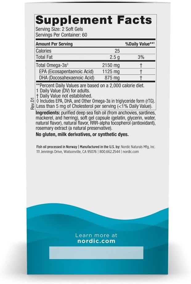 Nordic Naturals Ultimate Omega 2XLemon , Flavor - Promotes Brain & Heart Health