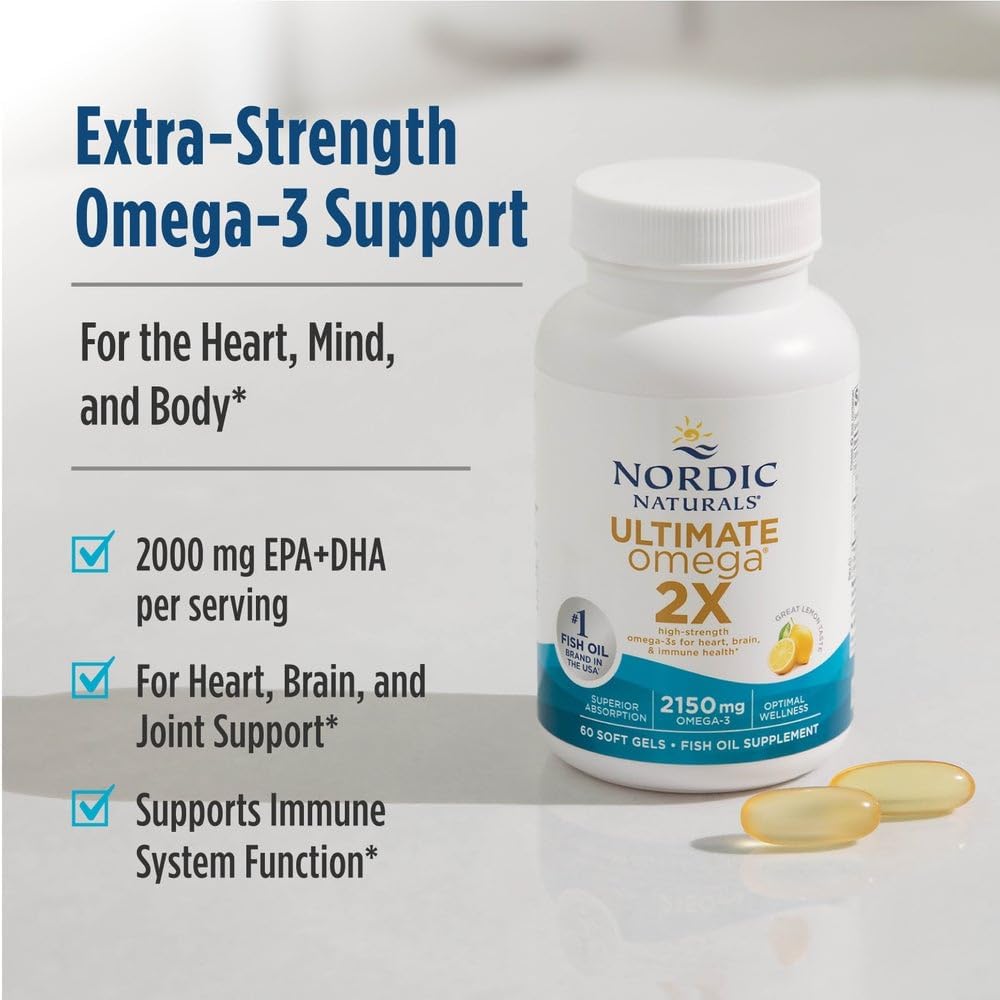 Nordic Naturals Ultimate Omega 2XLemon , Flavor - Promotes Brain & Heart Health