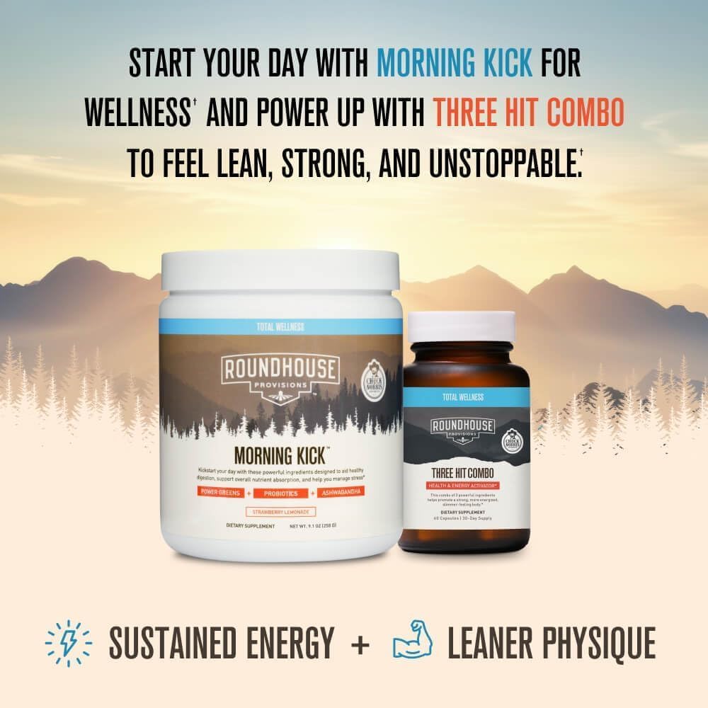 ROUNDHOUSE PROVISION Morning Kick, Zero Sugar Greens Superfood Powder supplement