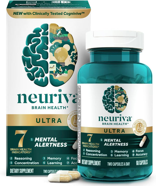NEURIVA Ultra Brain Supplements for Memory and Focus, Phosphatidylserine, Cognivive