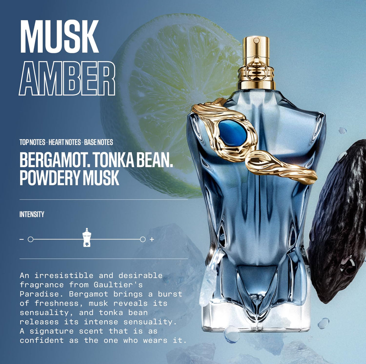 Le Beau Narcisse men's perfume 100ml elegant bottle