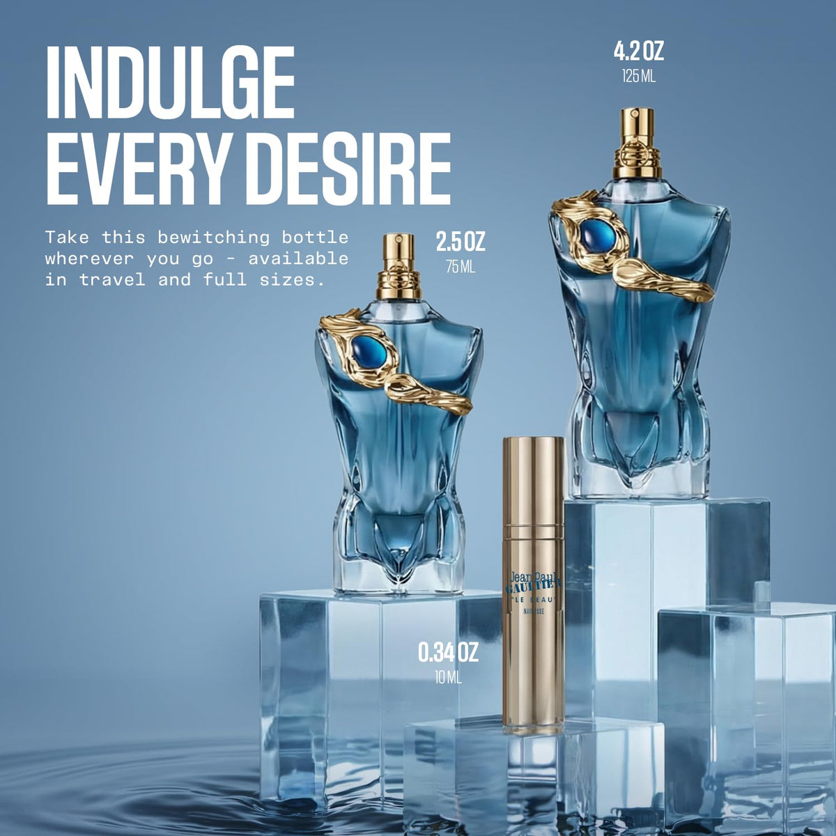 Jean Paul Gaultier Le Beau Narcisse fragrance bottle and packaging