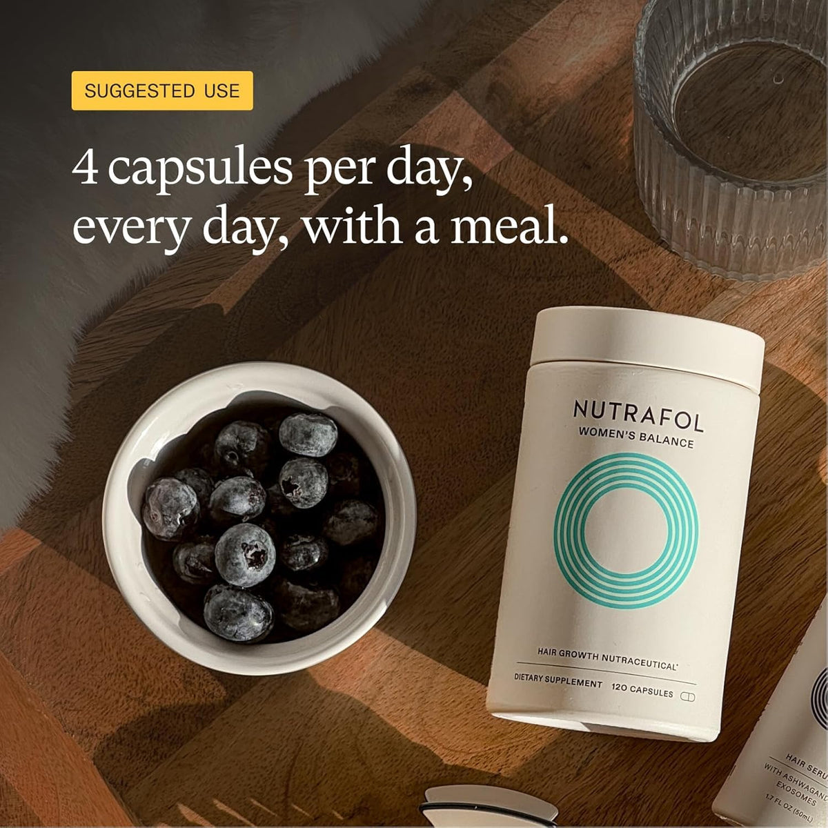 Nutrafol Women's Balance Hair Growth Supplements, Clinically Tested for Visibly Thicker Hair and Scalp Coverage