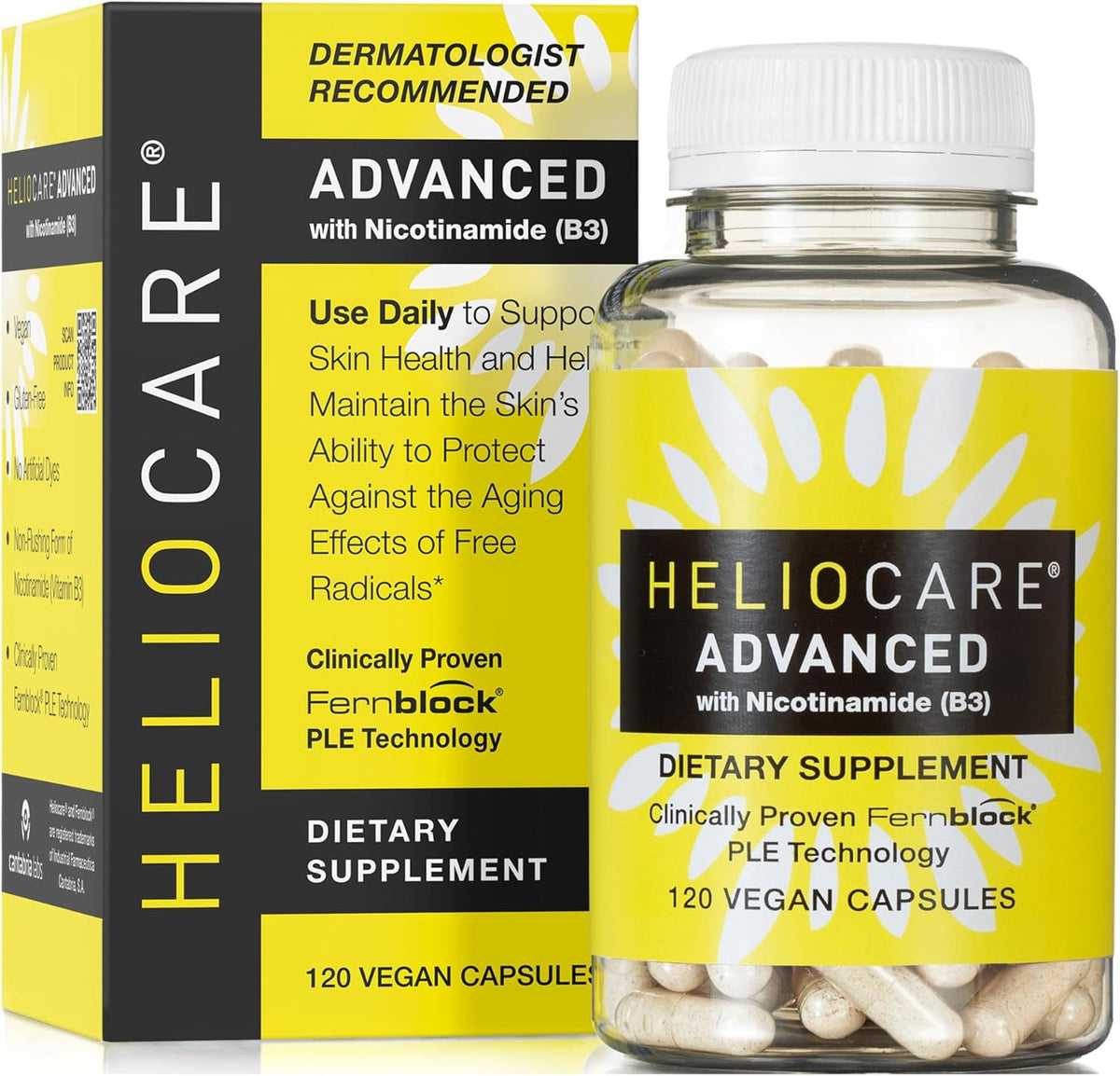 Heliocare Advanced Niacin B3 Supplement: Fernblock PLE Extract 240mg Per Serving