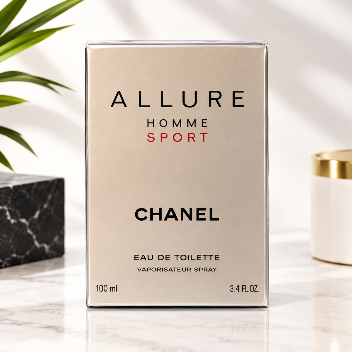 CHANEL Allure Homme Sport Eau de Toilette Spray for Men 100ml 3.4 fl oz fragrance bottle
