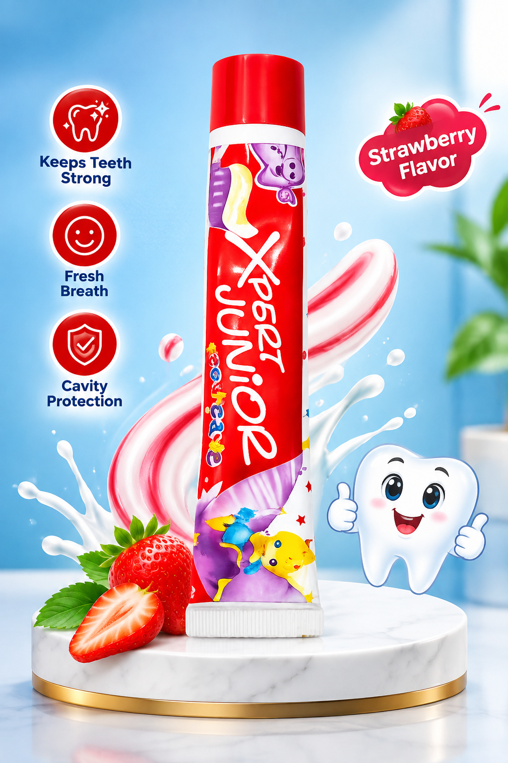 Xpert Junior Kids Toothpaste – Strawberry Flavor | 70g