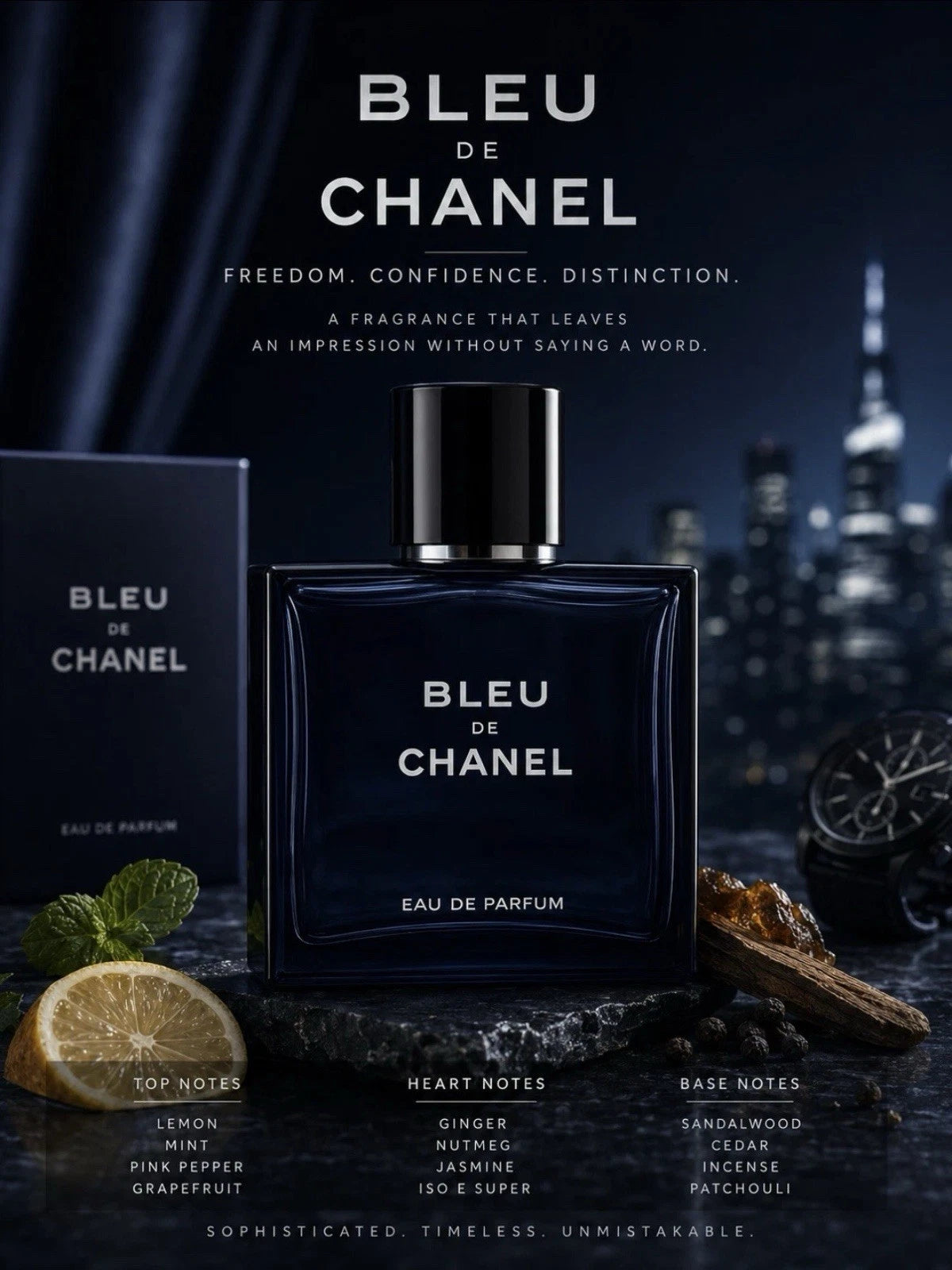 Bleu De Chanel EDP Men 100ml 3.4oz Spray New Sealed