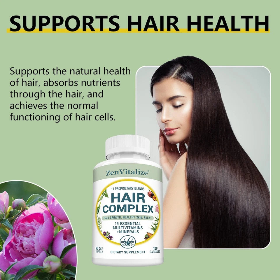 Hair Complex Supplement Increased Body Defenses Supports Skin Nails Cell Health